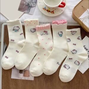 Hello Kitty Cream and Pink Socks Collection